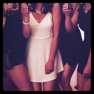 White short cocktail dress size medium